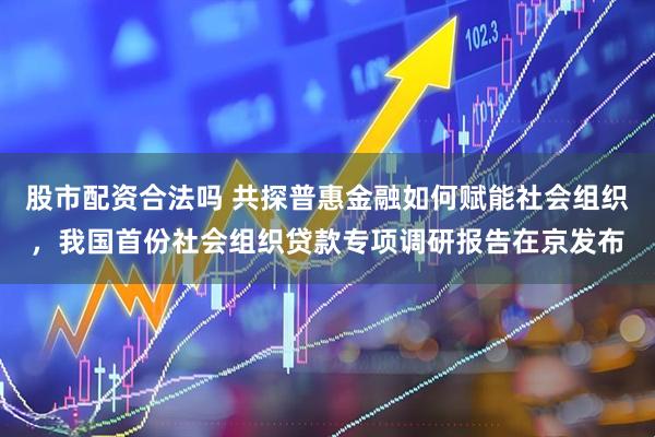 股市配资合法吗 共探普惠金融如何赋能社会组织，我国首份社会组织贷款专项调研报告在京发布